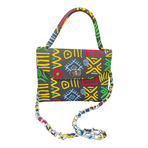 Clutch bag - African print (Symbols)
