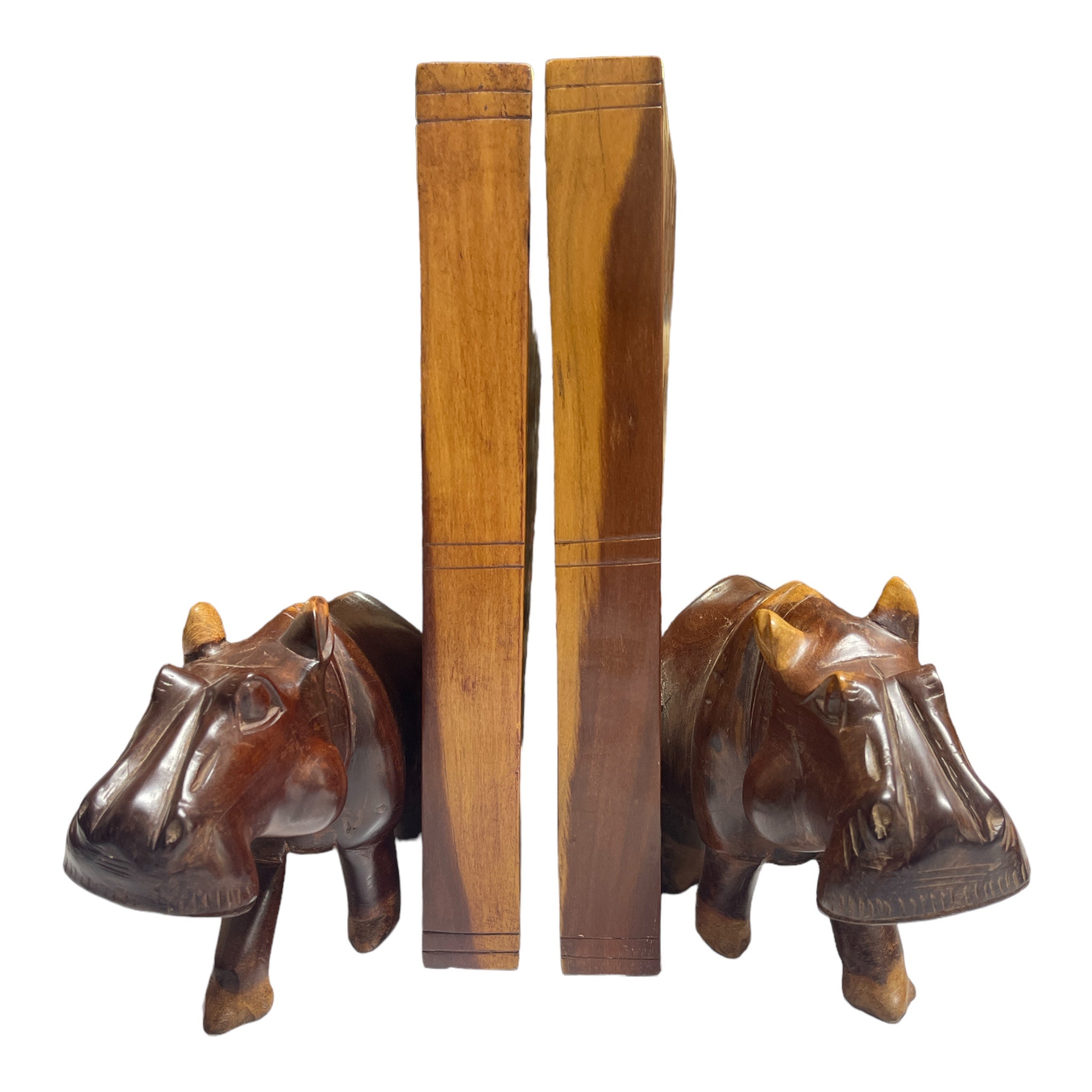 Bookend set - Hippo (Rosewood)