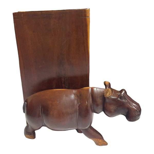Bookend set - Hippo (Rosewood)