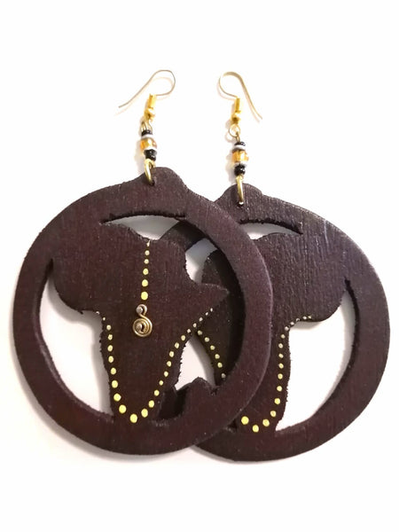 Earrings - Africa circle