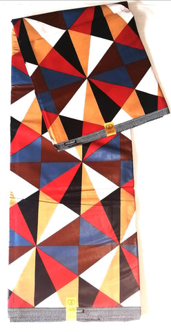 Fabric - Angular (Navy-Tan-Red)